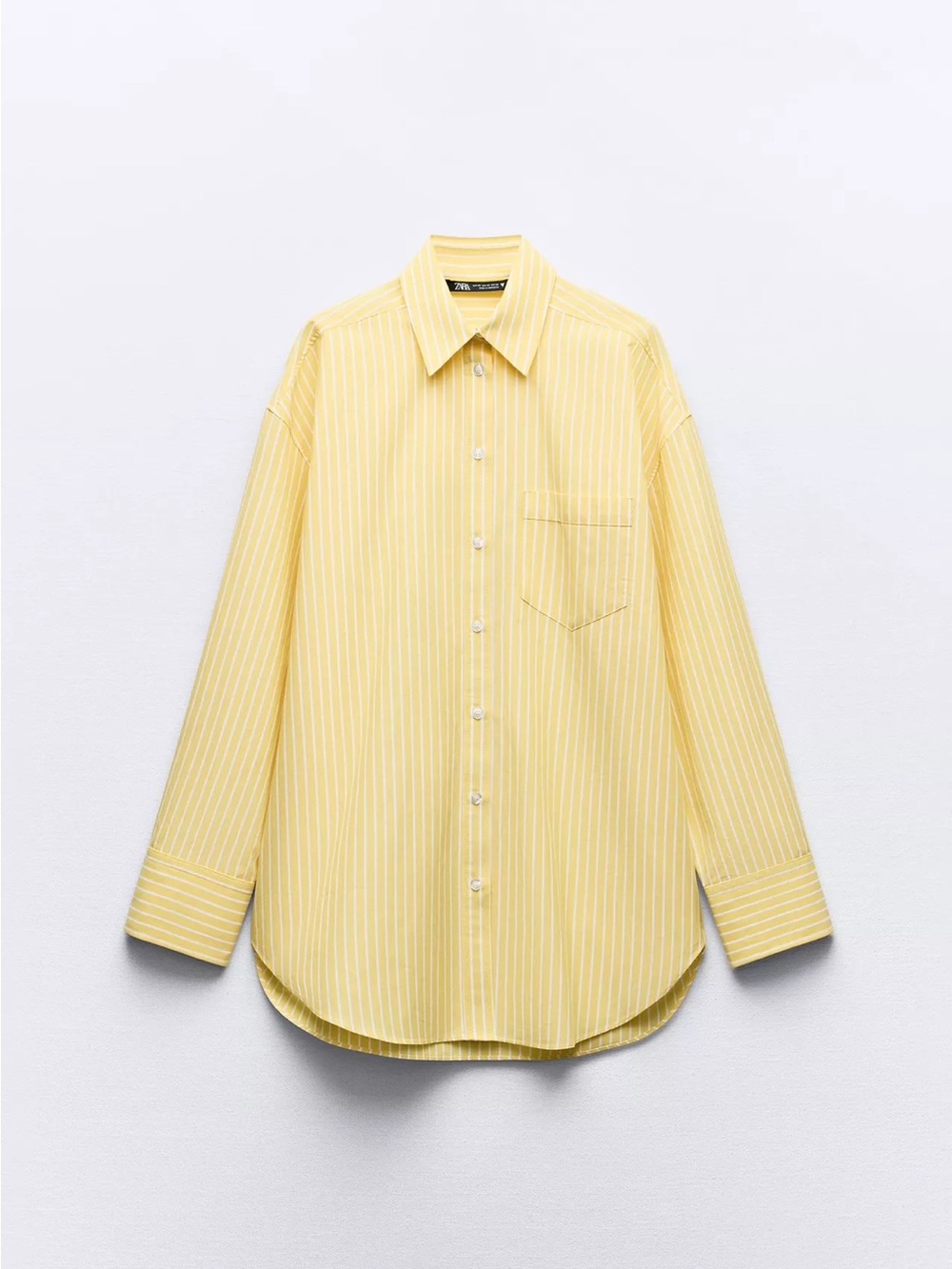 Zara Yellow Striped Men's Shirt - Classic Button-Up